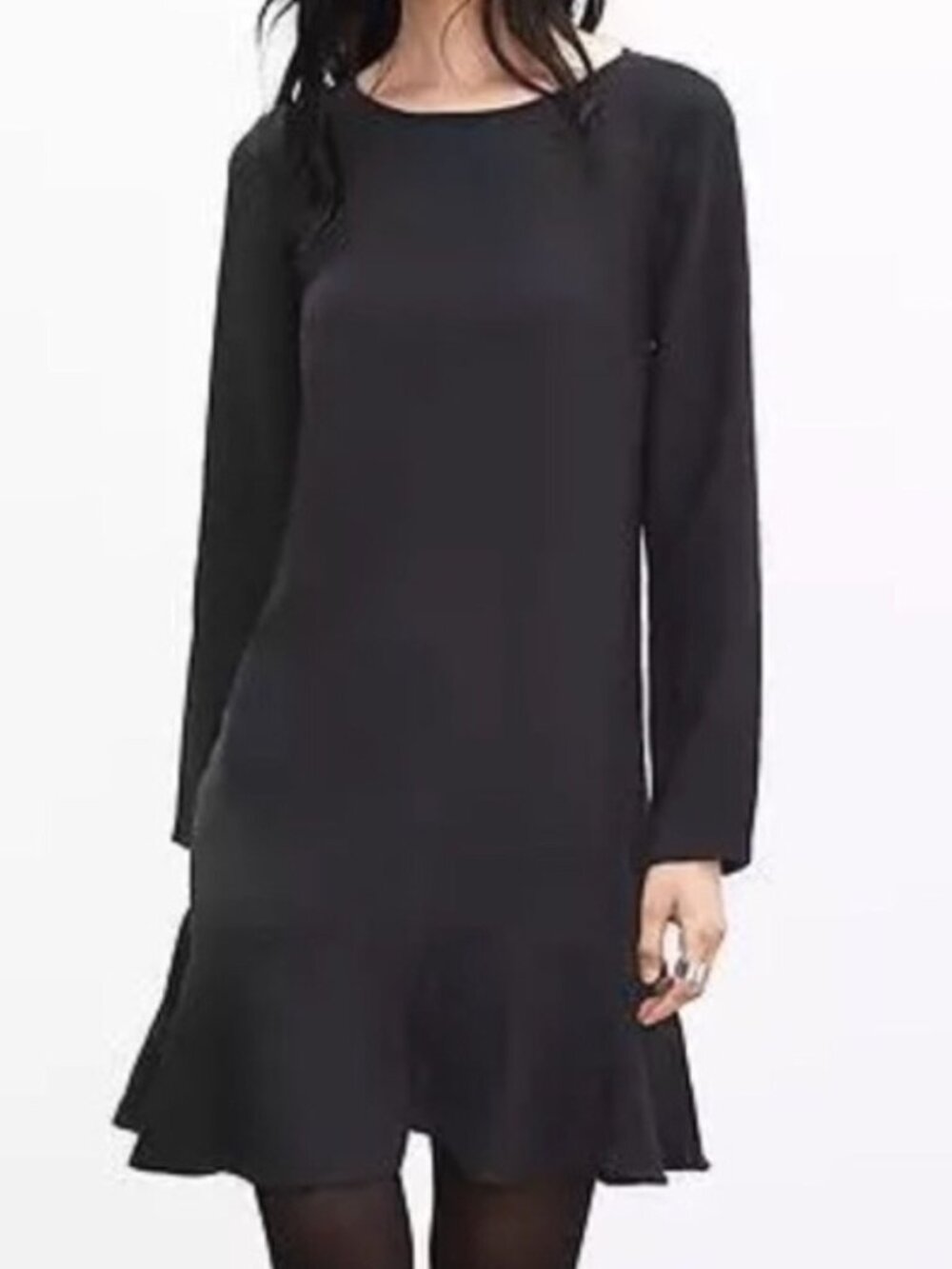 Banana Republic Long Sleeve Shift Dress w/ ruffle hem (S/4)
